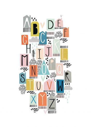 Paper Moon Alphabet A-Z Poster (A3)